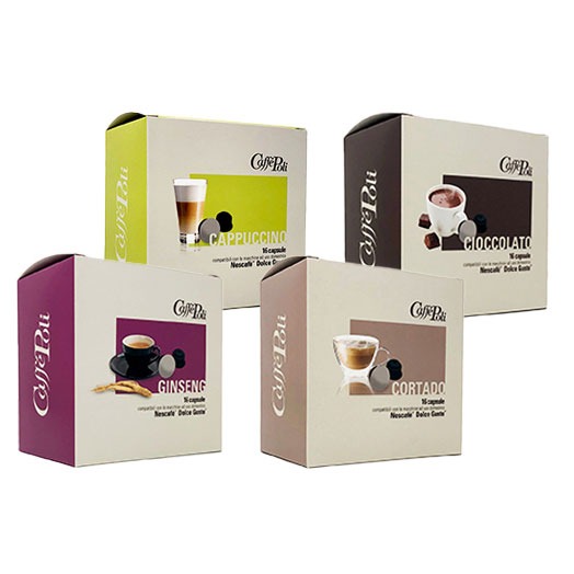 64 capsule compatibili Dolce gusto kit degustazione solubili - Caffe Poli
